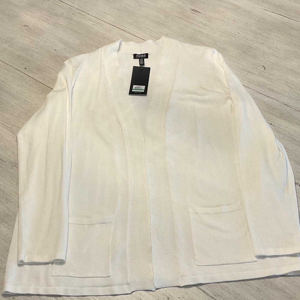 Jones New York White Cardigan Sweater